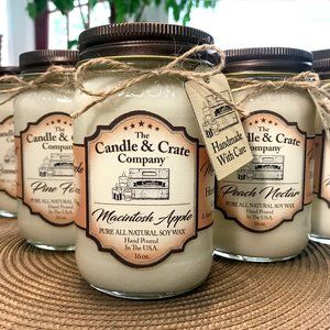 MacIntosh Apple, Scented Soy Candles, Handmade, Highly Scented, A…